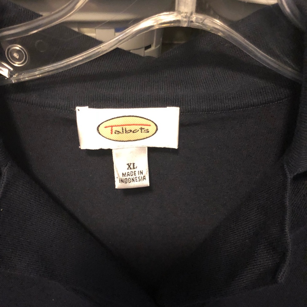 Talbots navy short sleeve sweater
